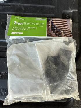 Trex 652835166637 Transcend Railing Mounting Hardware For Cut Rails - Rope Swing Stair