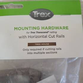 Trex 652835166651 Transcend Railing Mounting Hardware For Cut Rails - Tree House New Sealed