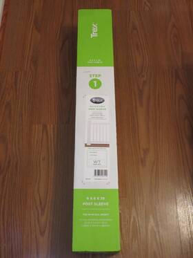 Wt060639aps Trex 6 Inch X 39 White Post Sleeve Fits Over 4 X4 Pressure Treated
