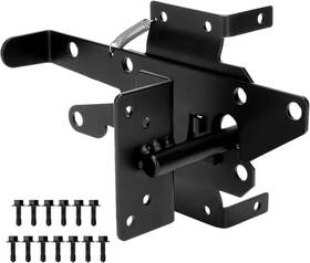 Triple Deer 726084581302 Self-locking Fence Gate Latch Heavy Duty Vinyl Post Mount Automatic