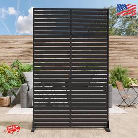 Trygoal 684514822152 Privacy Screen Outdoor 72 Inch H 47 W Freestanding Panel With Stand Hdpe D