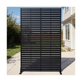 Trygoal 684514829571 Privacy Screen Outdoor 72 Inch Hx47 W Freestanding Panel With Stand Hdpe