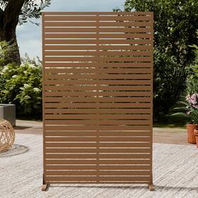 Trygoal Trygoal-pfly-004 Privacy Fence Screen With Stand 6 Panel 72 Inch H 47 W Hdpe Decorative