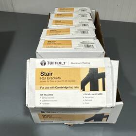 Tuffbilt 040933584789 Stair Rail Brackets Aluminum Railing Matte Black Qty 12