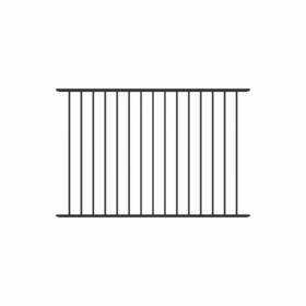 4fthx6ftw Tuffbilt 73055196 Fence Panel 2 Rail Flat Top Aluminum Pre-assembled Black