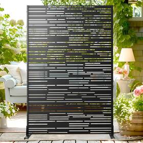 Tuyohw 733506124870 72 Inch H 47 W Metal Privacy Screen Outdoor Freestanding For Pat