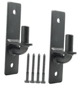 23-fgh-01 Tysq Wall Mount Gate Hinge Sturdy Fence Hinges Post Chain Link Black 2