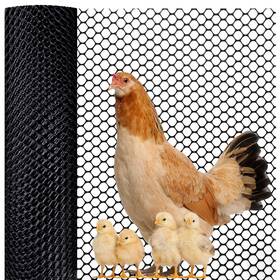 Ckew1-1q Ucandy Plastic Chicken Wire Fence Mesh Hexagonal Gardening Netting Poultry Net Blac