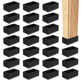 Ucehipaw Vsf541 24 Pcs Wood Post End Cap 1.85 X 3.5 Inch Waterproof Anti-friction Black