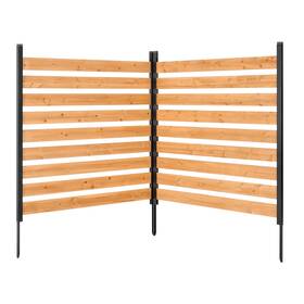 Uimoso 199413436084 Wooden Privacy Fence 48 X 49 28 Inch With 2 Panels For Air Conditioner