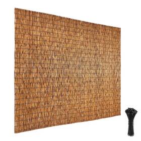 Uimoso 199413788480 Natural Reed Fence Panel 6 Ft X 16.4ft Privacy Screen Roll For Garden Use