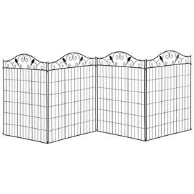 Uirio 732845918089 4 Pack 44 Inch X12 Ft Garden Fence Panel Outdoor Patio Decorative Gate Barrier Border