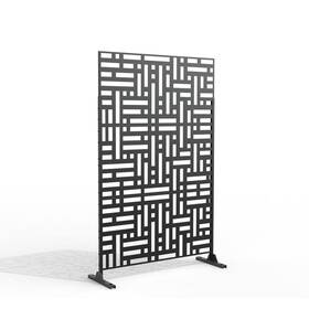 Uixe 753109257164 76 Inch Galvanized Steel Garden Fence Outdoor Privacy Screen