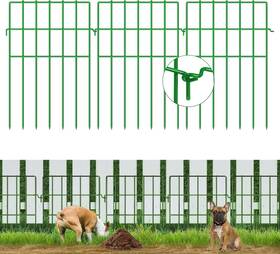 Kkwlg-10 Uliok 10 Panels Garden Fence Animal Barrier 17in H X 10.8ft L No Dig Fe