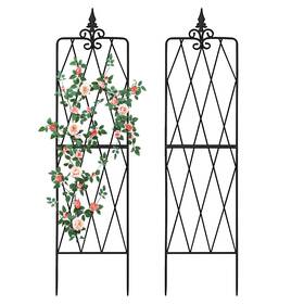Umisu 619107225720 Garden Trellis For Climbing Plants Outdoor 70 Inch X18 Metal Trellises Decorati