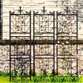 Unho 0de20236486 2x Large Tall Metal Garden Trellis Fence Vines Plant Vegetable Climbing Stand
