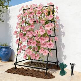 Fyudf4783hg Unho Heavy Duty Metal Garden Trellis Climbing Plants Vines Cucumber Support 69inch H
