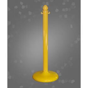 07423 Unicatch 4ea. Solid Yellow Plastic Floor Post For Cha Inch Crowd Control