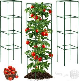 Yy-031-1 Unves 3 Pack Tomato Cage For Garden 16 Inch W X 66 H Square Trellis Plant S