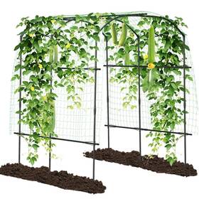 Urgrowa Ur123l 75ftft L X 71ftft W 87ftft H Large Tall Grape Vine Support Arch Arbor Trellis Pla