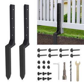 Us 445019725767 Fence Post Repair Kit 2 Pack Heavy Duty Anchor For Wooden Repa