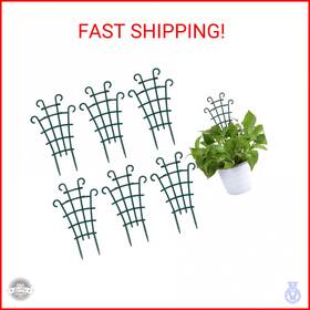 Uwioff 726084101913 Small Trellis 6pc Stackable Plastic Plant Support For Climbing Potted Pl