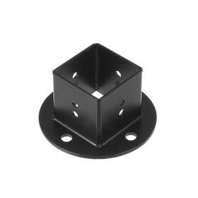 Uxcell 617662845322 2 Pcs Inch X Hardware Kit Brackets Square Floor Flange Carbon Steel Black