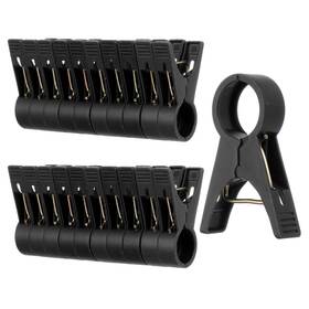 Uxcell 632702624064 20 X Garden Plant Clips Black Round Adjusting Loop
