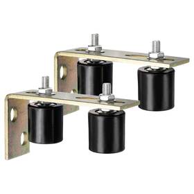 Uxcell 678202774885 4pcs Slide Gate Guide Roller 1.7 Inch Nylon Support Rollers With Bracket Black