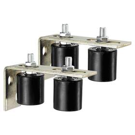 Uxcell 678202774953 4pcs Slide Gate Guide Roller 2 Inch Nylon Support Rollers With Bracket Black