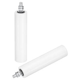 Uxcell 678202778920 2pcs Slide Gate Guide Roller 8 Inch Nylon Sliding Support Assembly White