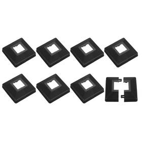 Uxcell 724117624613 8pcs Post Skirt 30x30mm Plastic Base Cover Trim 88x88mm Overall