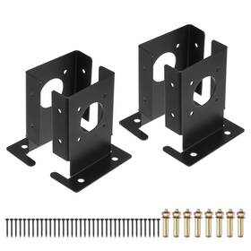 Uxcell 732324945124 4pcs Adjustable Deck Post Base Brackets 4 Inch X4 Wood Fence