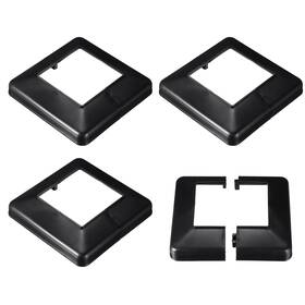 Uxcell 745065869888 4pcs Post Skirt 100mm/3.94 Inch Plastic Split Style Base Cover Trim