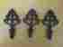V1359 Unbranded Picket Fence Finials Gate Decorations Cast Iron Lot Of 3 New