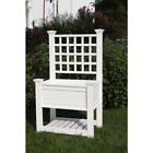Va682274 New England Arbors Raised Garden Planter Trellis White Vinyl Plastic
