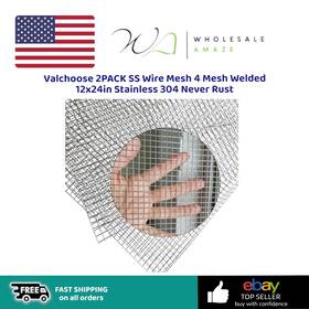Valchoose Item-006 2pack Ss Wire Mesh 4 Welded 12x24in Stainless 304 Never Rust