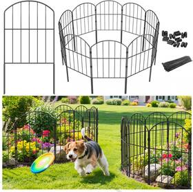 Vancastle 313028748787 Decorative Garden Fence Outdoor Total 10.5ft L X 24in H Rustproo
