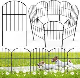 Vc-df10p Vancastle Decorative Garden Fence Outdoor 10 Panels Rustproof Metal Landscape Barrier Fen