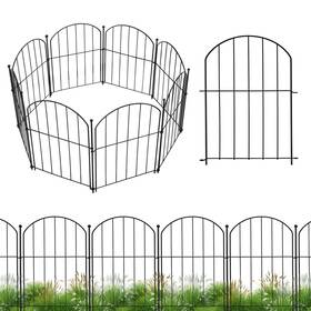 Veclory Pg-zcx9022 Garden Fence 10 Panels 24 In H X130 L Arched Rustproof Metal Border Animal