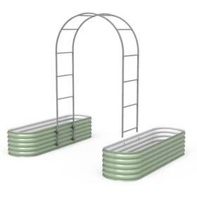 Vego Garden 445009663611 Modular Arched Trellis System Single Section 1.5 Ft.trellis 2.0 Ft. X 3.5