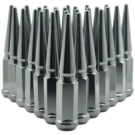 Venum Wheel Accessories 854001488943 32 Candy Black Chrome Spike Steel Lug Nuts Powder Coated Custom Color 4.5 Inc