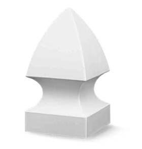 Veranda 73010718 Set Of 11 5 Inch X White Vinyl Gothic Fence Post Top Sku 301-587