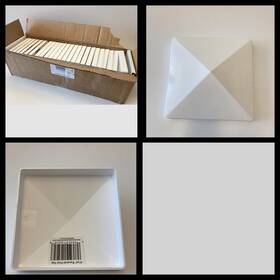 Veranda 73012525 White Vinyl Pyramid Fence Post Cap 4 Inch X Box Lot Of 24