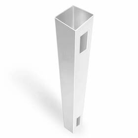 Veranda 73024003 Fence End Gate Post 5 Inch X 8ft Vinyl Routed White