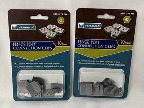 73025691 Veranda Vinyl Fence Post Top And Rail Connection Clips 2-packs 20-pieces