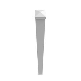 73045504 Veranda Aluminum Rail 45 Inch Blank Fascia Mount Post W 73045504 Veranda Aluminum Rail 45 Inch Blank Fascia Mount Post W
