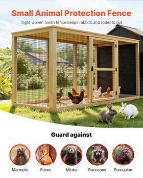 Vevor 197988175360 Hardware Cloth 36 Inch X25ft 2x3 16ga Wire Mesh Roll Vinyl Coated Garden Fence Black