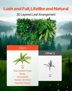 Vevor 197988312277 Artificial Grass Wall Panels 8 Pcs 20 X In 3d Greenery For Decor Privacy