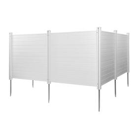 Vevor 197988363996 4 Panels Outdoor Privacy Screen 50x50 In A/c Fence With 27.6 Gap Weatherproof